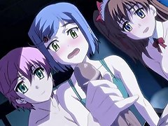 Cute Anime Group Threesome Fucked